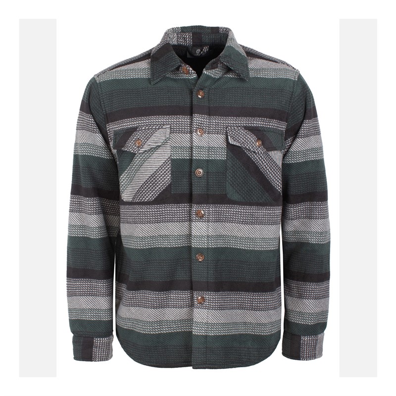 Indicode Herren Inlate Stepp Überhemd Castor Gray