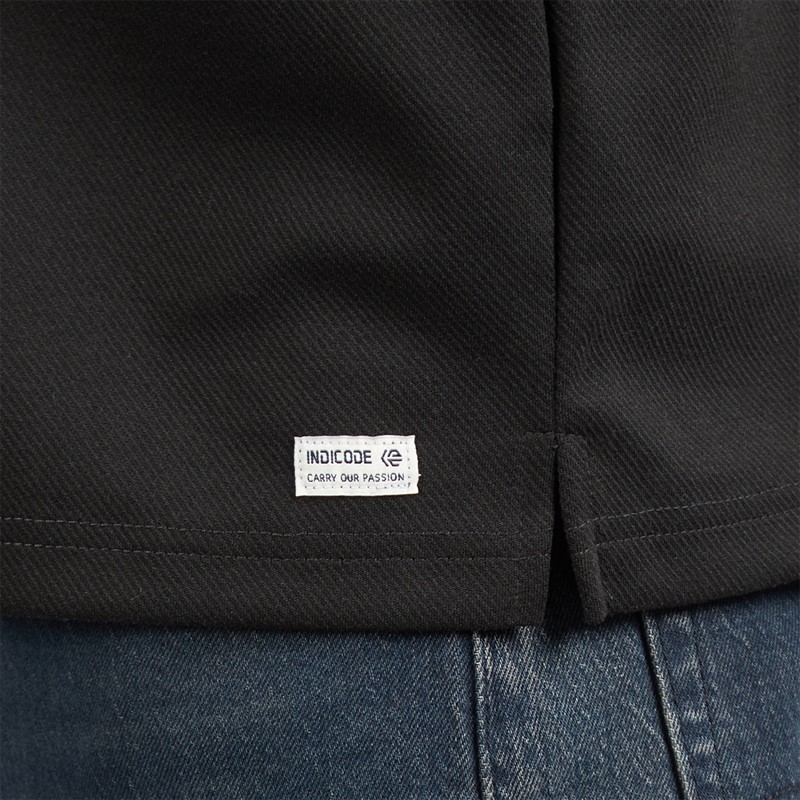 Indicode Herre Nello Lynlås Skjorte Sort