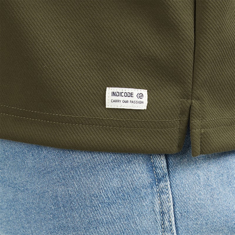 Indicode Herre Nello Lynlås Skjorte Army