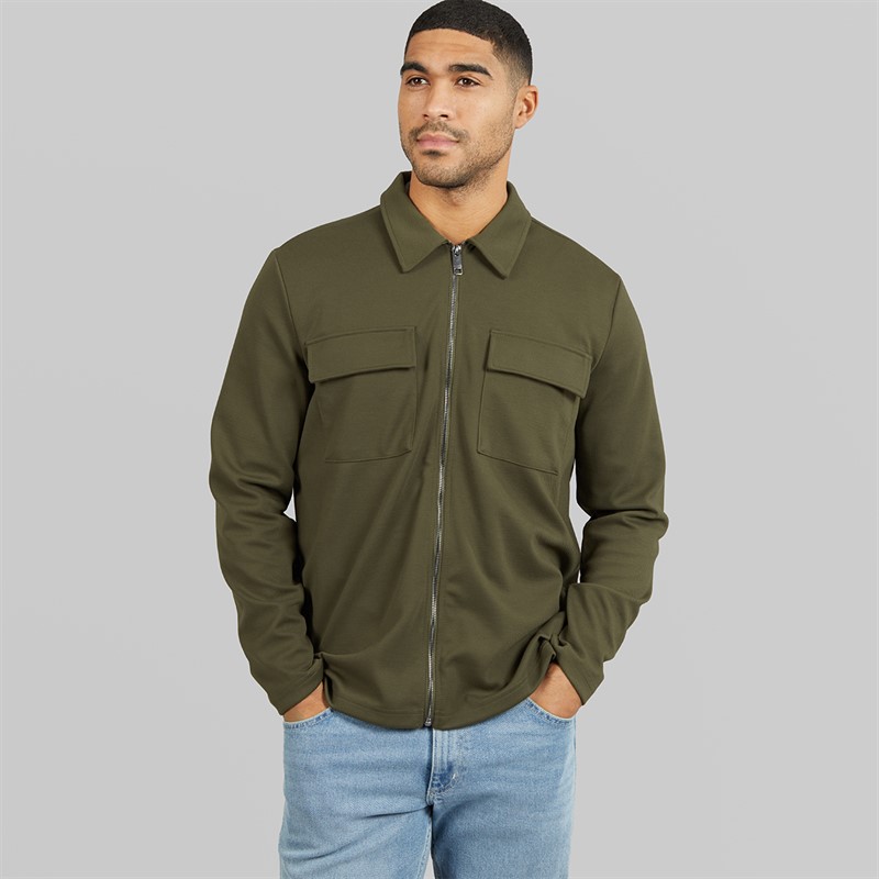 Indicode Herre Nello Lynlås Skjorte Army