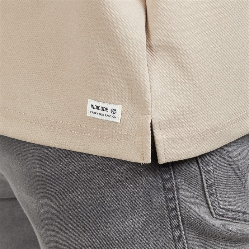 Indicode Herre Nello Lynlås Skjorte Simply Taupe