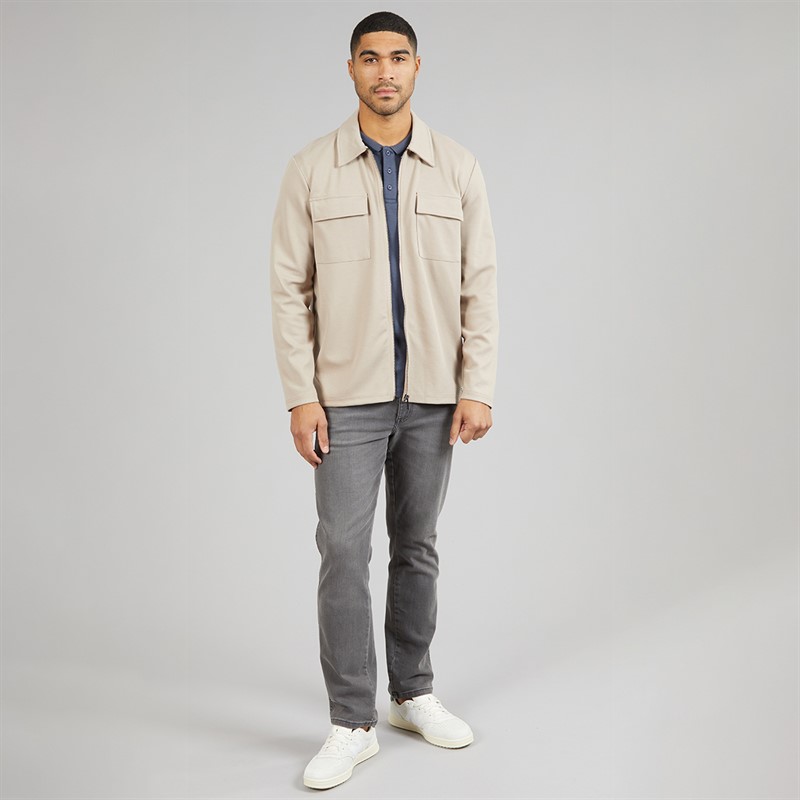 Indicode Herre Nello Lynlås Skjorte Simply Taupe