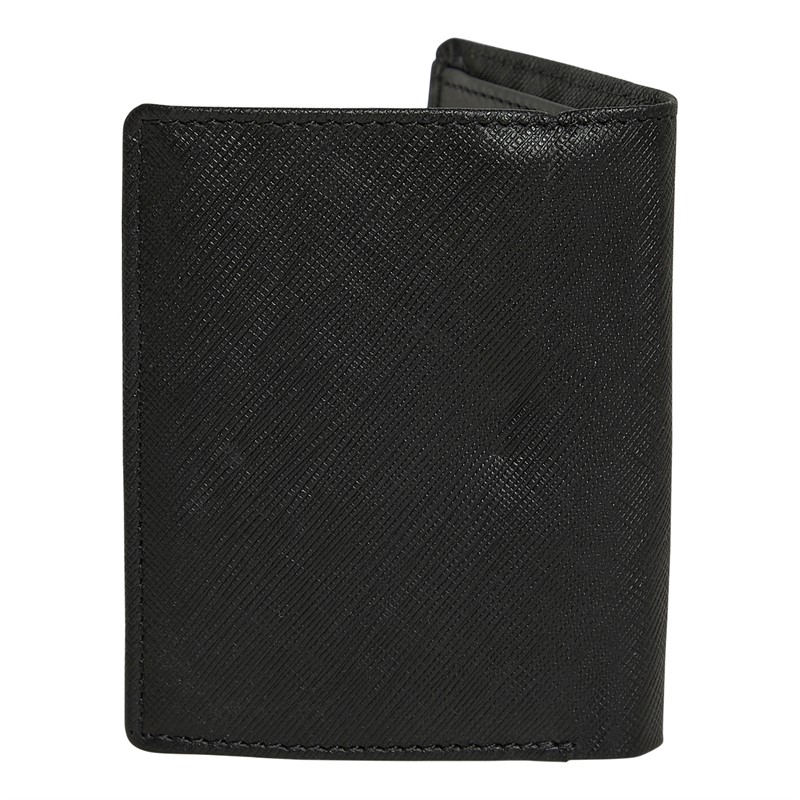 William Hunt Mens Leyson Saffiano Leather Wallet Black