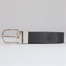 William Hunt Mens Saffiano Reversible Belt Black/Black