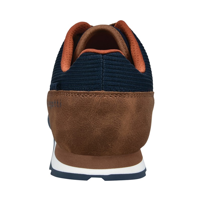 Bugatti Mens Sacramento Textile Knit Trainers Dark Blue