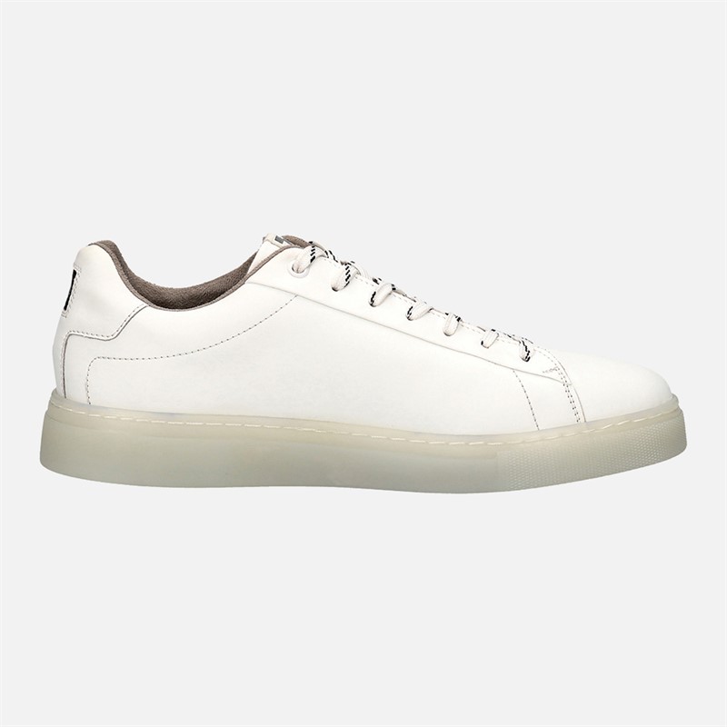 Bugatti Mens Fogg Leather Trainers White
