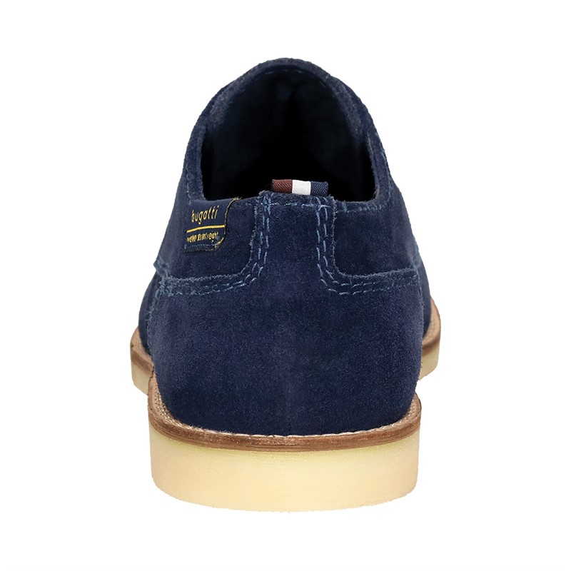 Bugatti Mens Isidor Suede Shoes Dark Blue