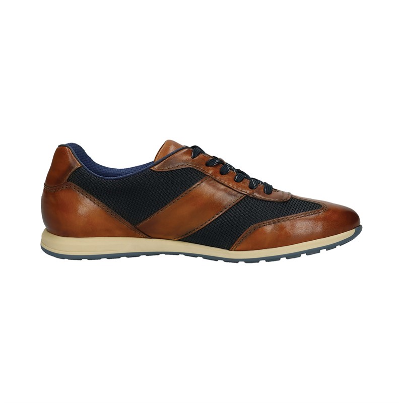 Bugatti Mens Thorello Trainers Cognac/Dark Blue