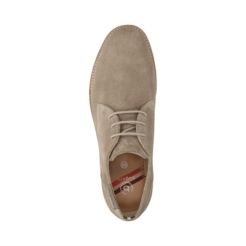 Bugatti Mens Isidor Suede Shoes Beige