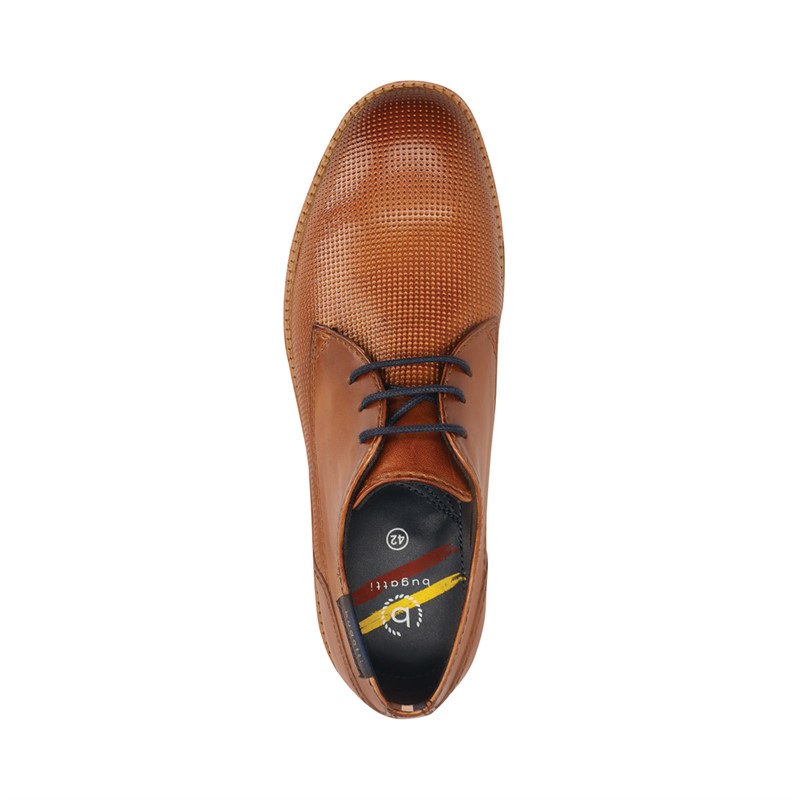 Bugatti Mens Isidor Leather Shoes Cognac