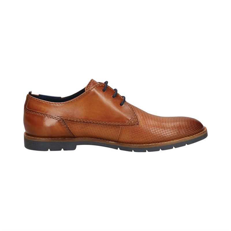 Bugatti Mens Isidor Leather Shoes Cognac