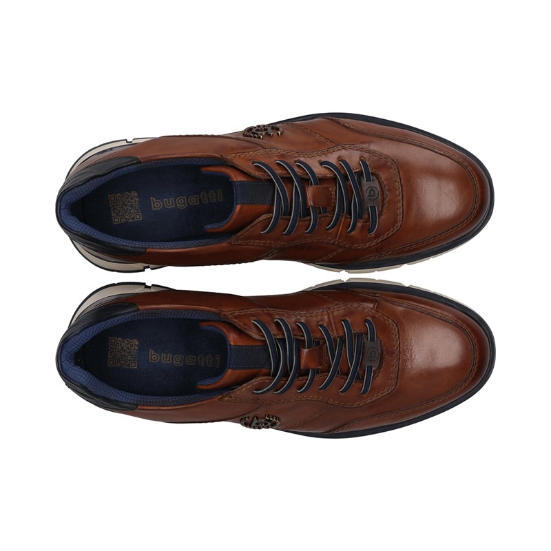 Bugatti Mens Don Lace Up Shoes Cognac