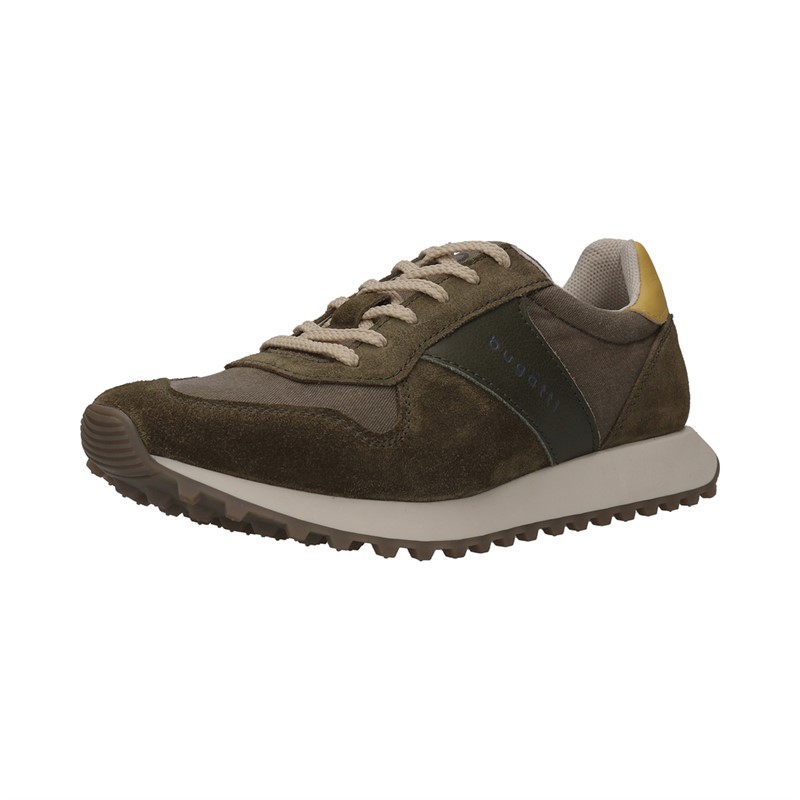 Bugatti Mens Bierman Trainers Dark Green/Dark Green