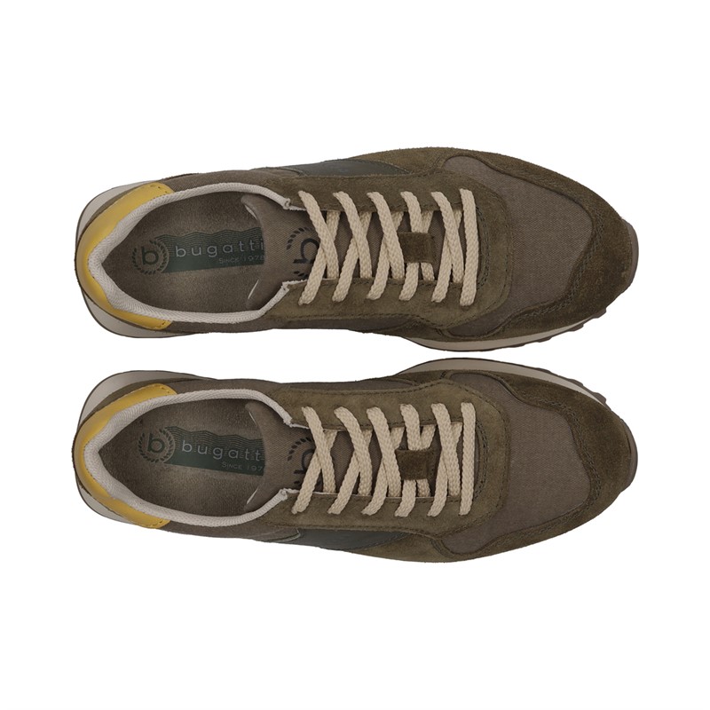 Bugatti Mens Bierman Trainers Dark Green/Dark Green