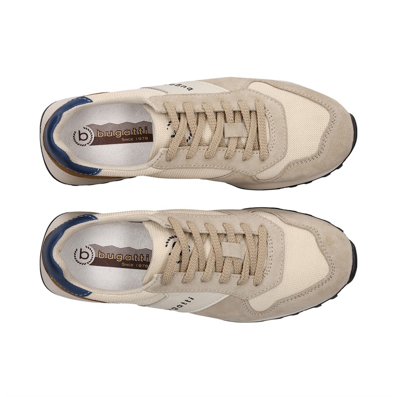 Bugatti Mens Bierman Trainers Beige/Beige