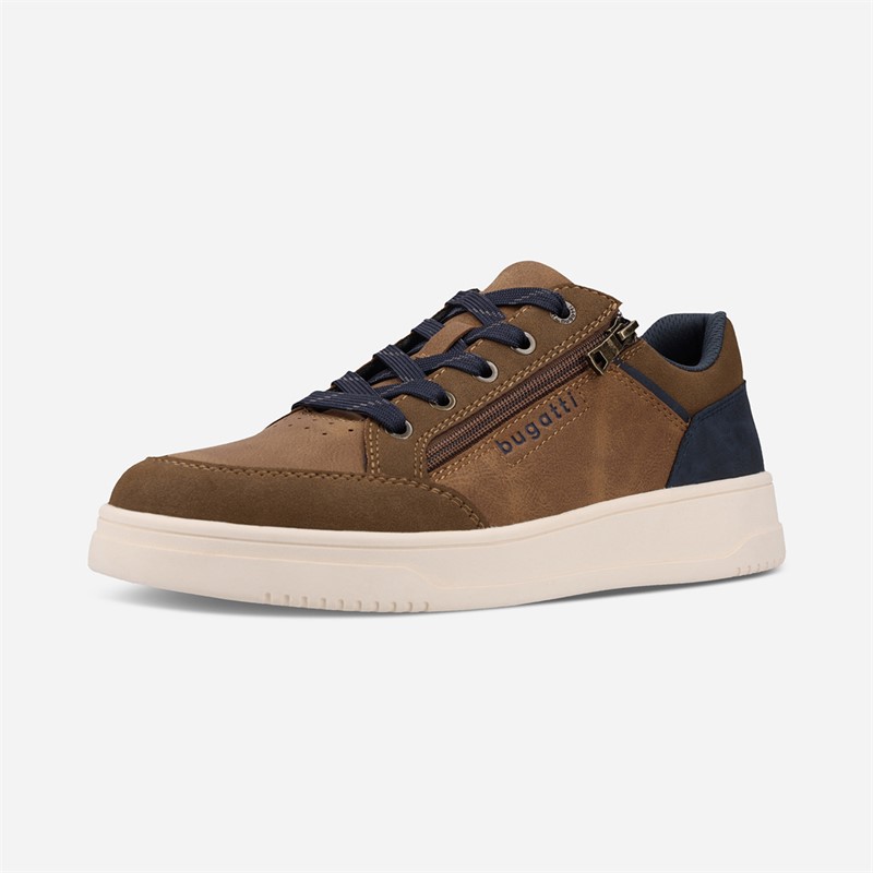 Bugatti Mens Spinaker Trainers Cognac