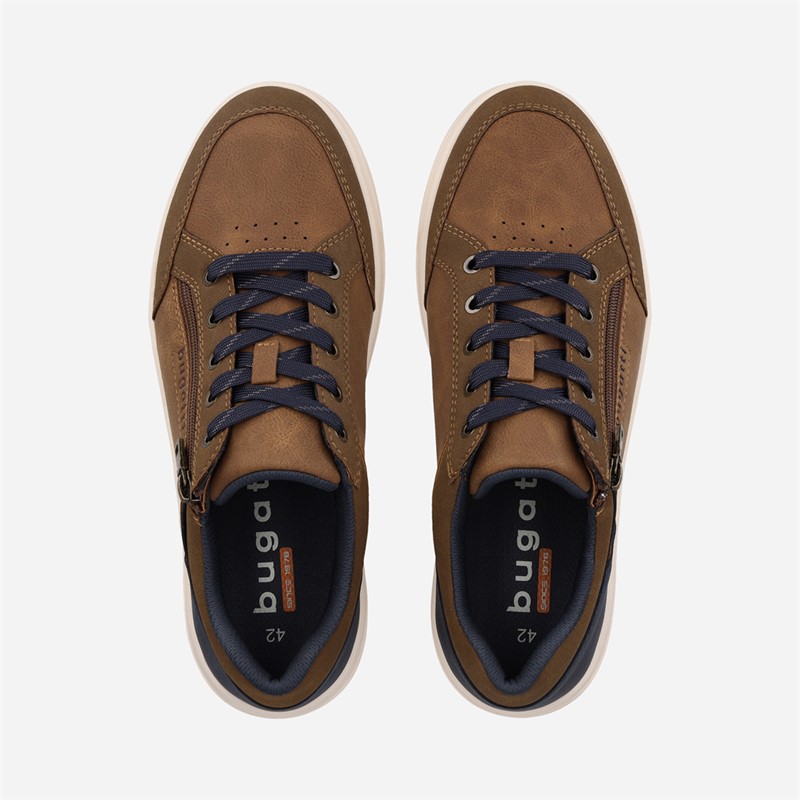Bugatti Mens Spinaker Trainers Cognac
