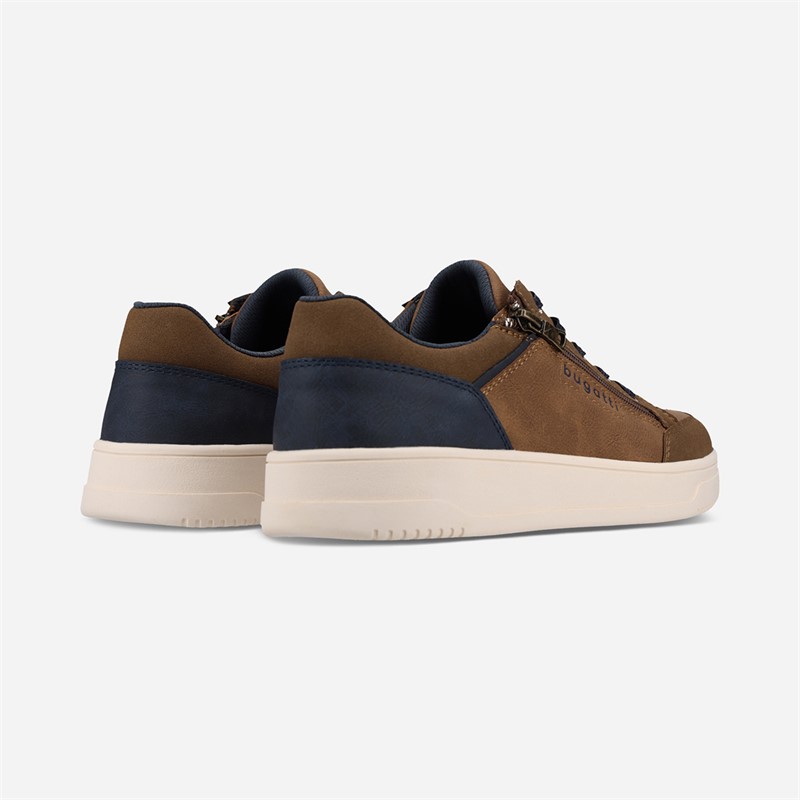 Bugatti Mens Spinaker Trainers Cognac