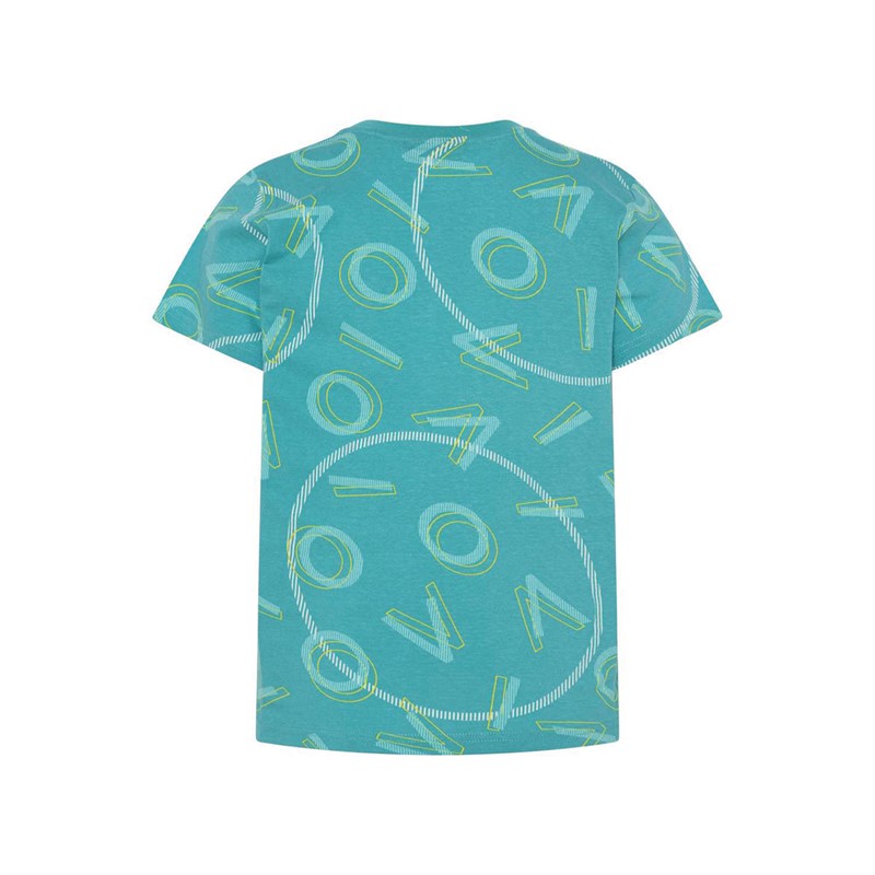 Kabooki Kinderen Theodor 101 T-shirt Groen Turquoise