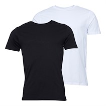 Mo Herren T-Shirts Zwei Pack Optisch/Schwarz