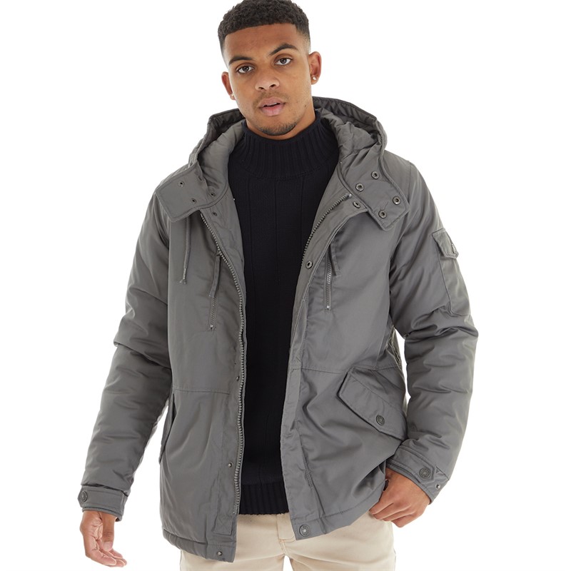 Mo Herren Parka Mantel Zinn