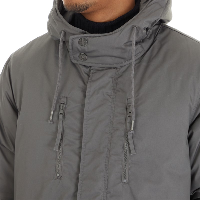 Mo Herren Parka Mantel Zinn