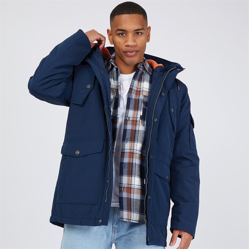 Mo Parka Jas Marineblauw Heren