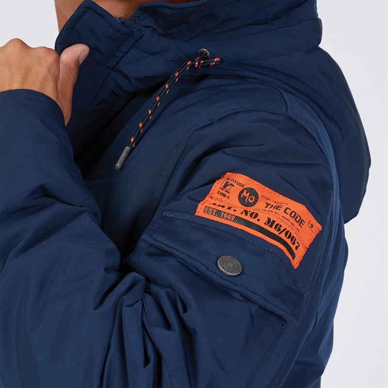 Mo Parka Jas Marineblauw Heren