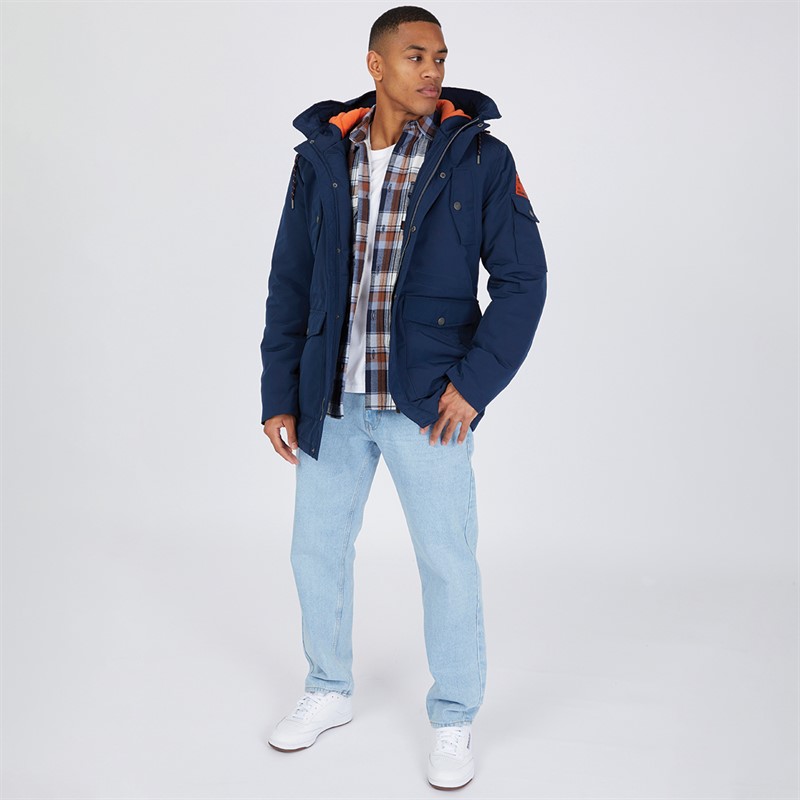 Mo Parka Jas Marineblauw Heren