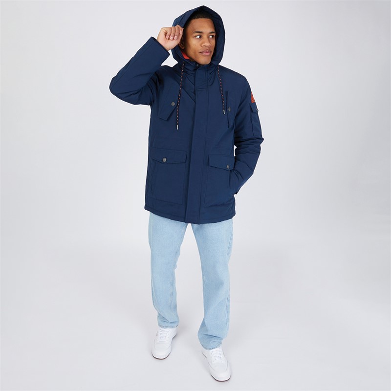 Mo Parka Jas Marineblauw Heren