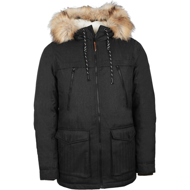 Mo Herren Boe Parka Jacke Schwarz