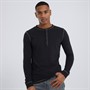 DreiMaster Heren Charles Langarm Shirt Zwart