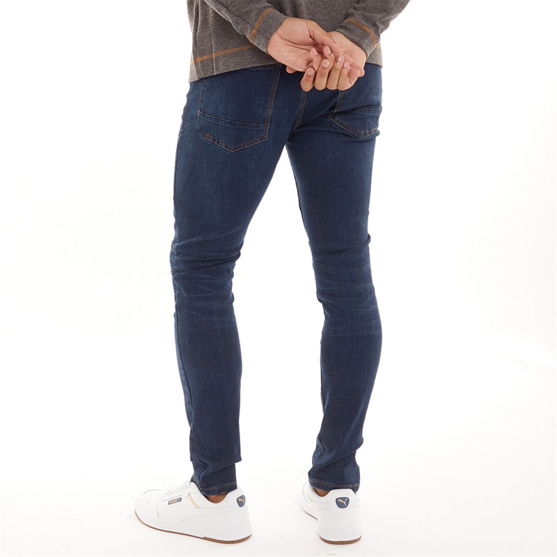 Motion Herren Glenn Jeans mit geradem Bein Blau