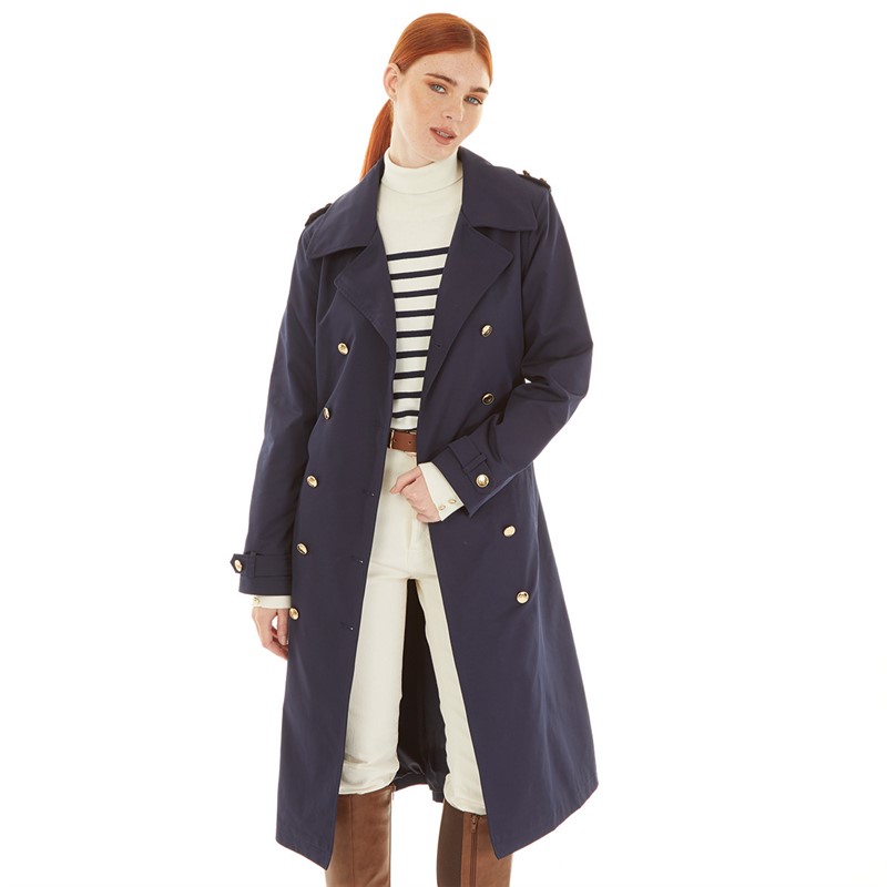 Foxdale Womens Chelsea Trench Coat Navy