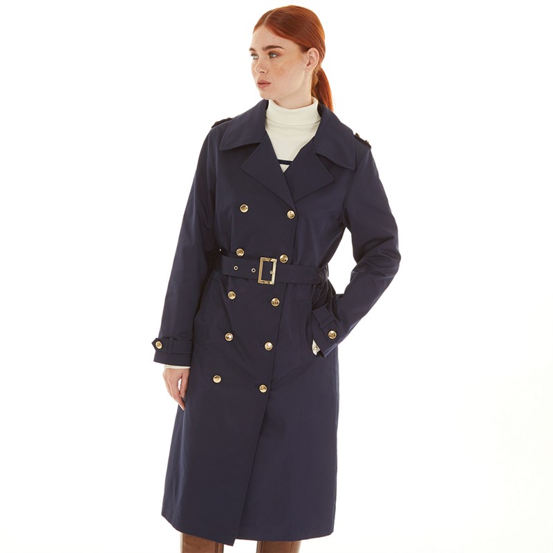 Foxdale Womens Chelsea Trench Coat Navy