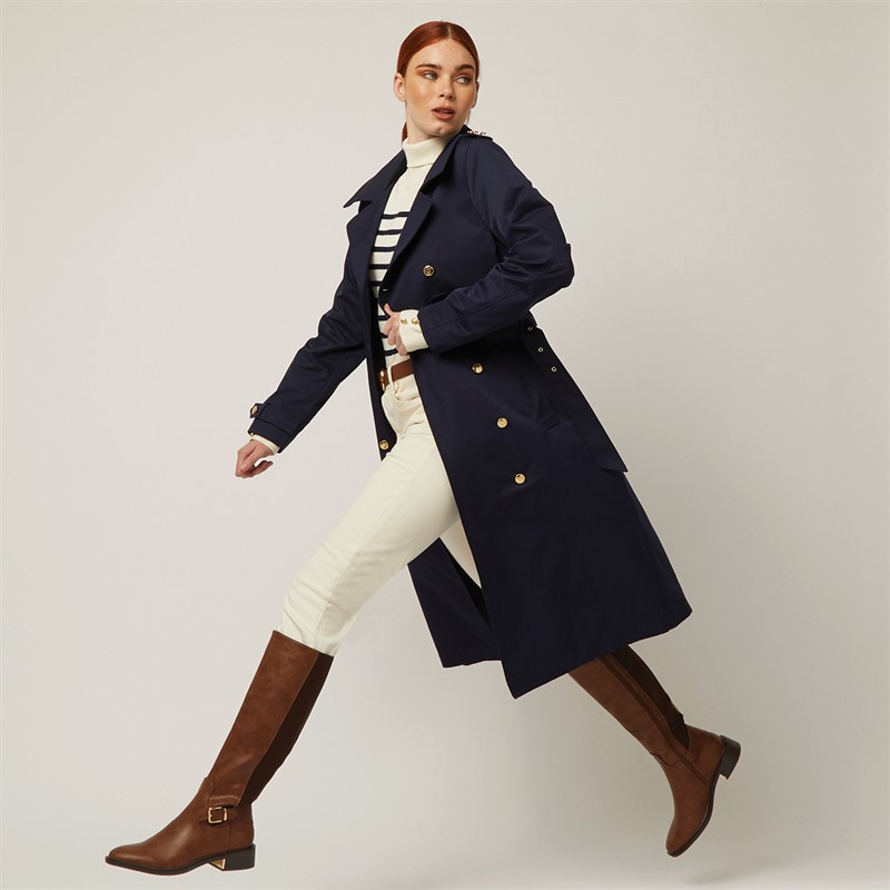 Foxdale Womens Chelsea Trench Coat Navy