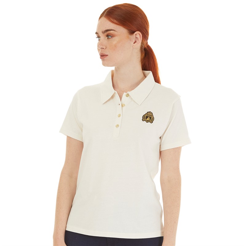 Foxdale Womens Fontaine Polo T-Shirt Ecru