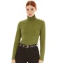 Foxdale Womens Dorset Roll Neck Top Olive