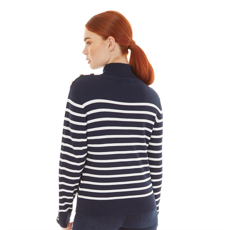 Foxdale Womens Uptown Roll Neck Knit Navy