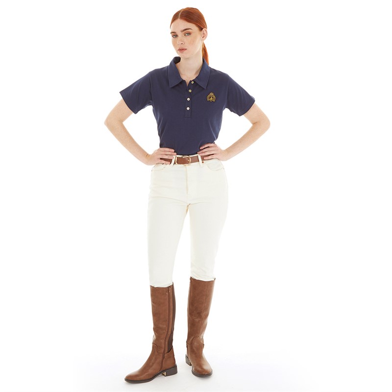 Foxdale Womens Fontaine Polo T-Shirt Navy