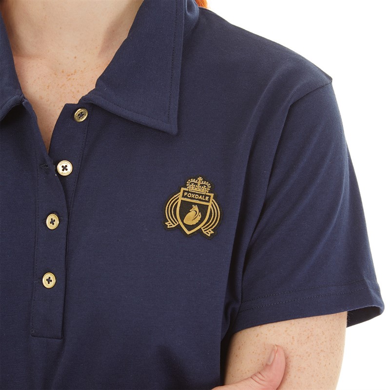 Foxdale Womens Fontaine Polo T-Shirt Navy