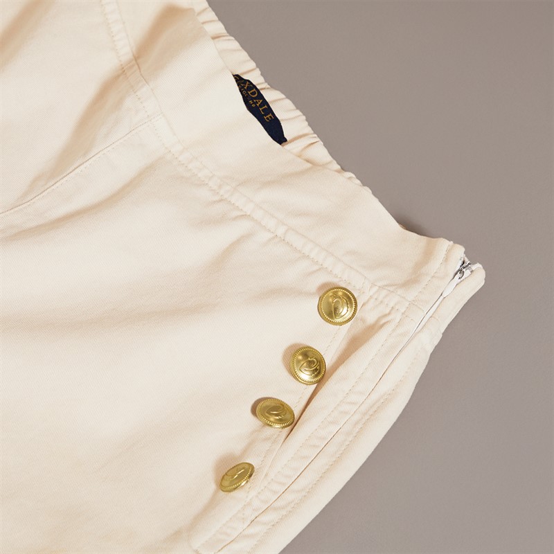Foxdale Womens Tooting Button Trousers Ecru