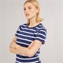 Foxdale Womens Beverly Stripe T-Shirt Navy/White