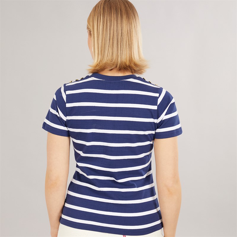 Foxdale Womens Beverly Stripe T-Shirt Navy/White