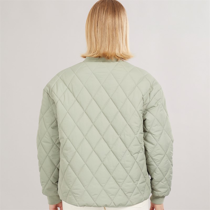 Foxdale Womens New Cross Quilted Bomber Jacket Sage