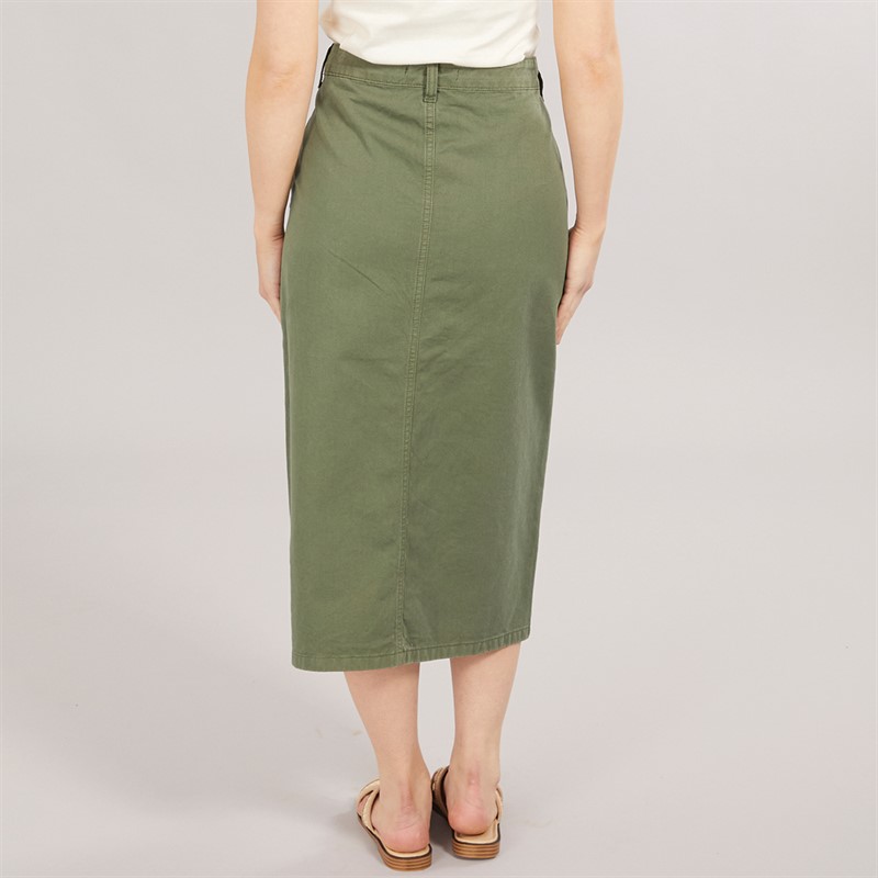 Foxdale Womens Knightsbridge Midi Skirt Olive