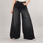 Foxdale Womens Greenwich Wide Leg Jeans Washed Black