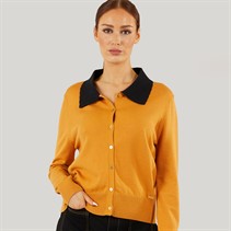 Foxdale Womens Wetherby Cardigan Mustard Yellow/Black