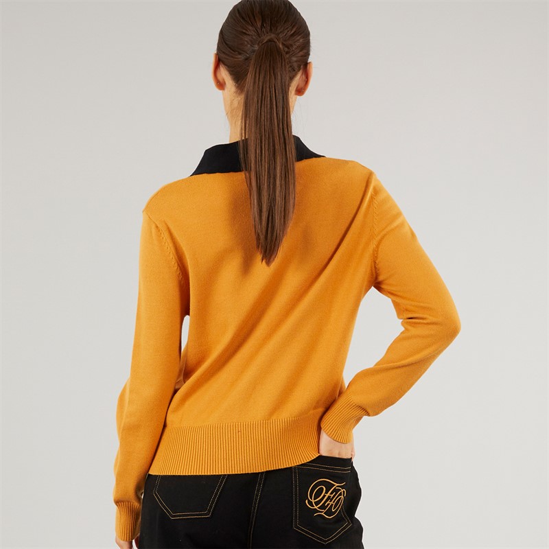 Foxdale Womens Wetherby Cardigan Mustard Yellow/Black