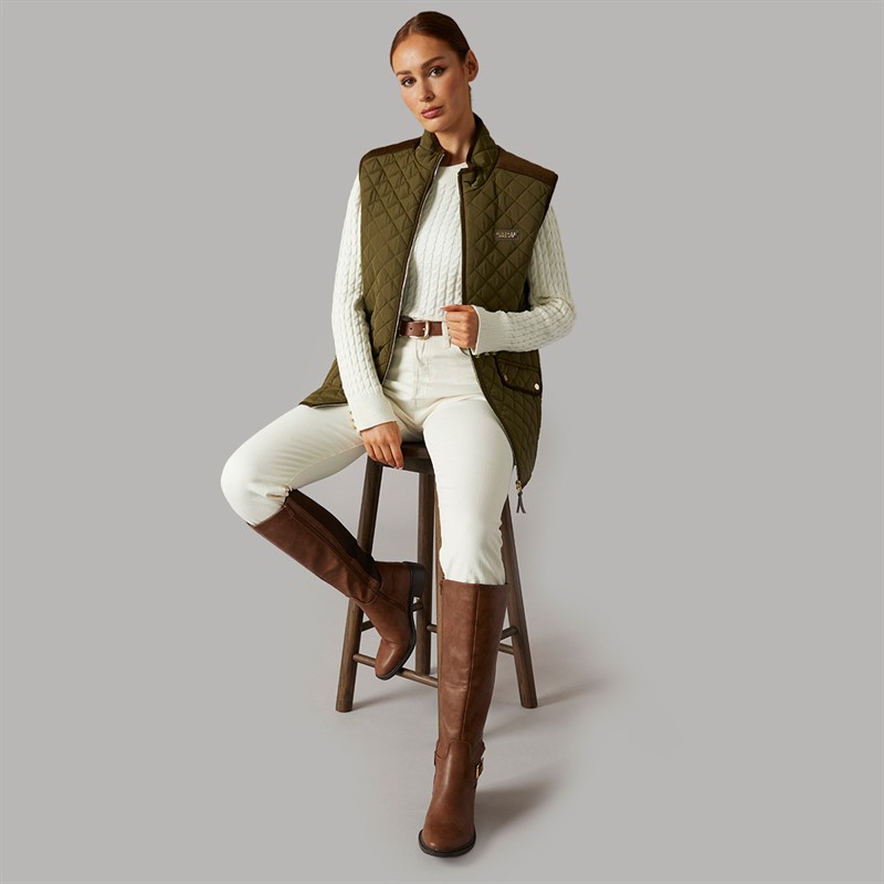 Foxdale Womens Epsom Gilet Khaki
